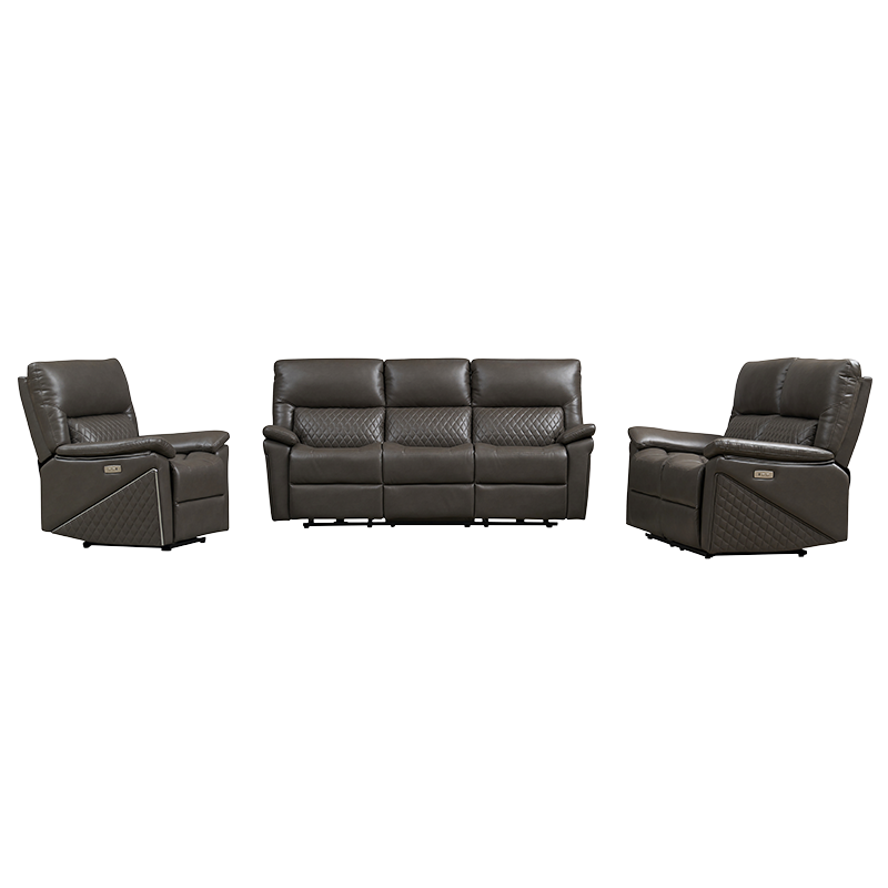 Leather 3-piece corium compositus electrica recubans stibadium paro