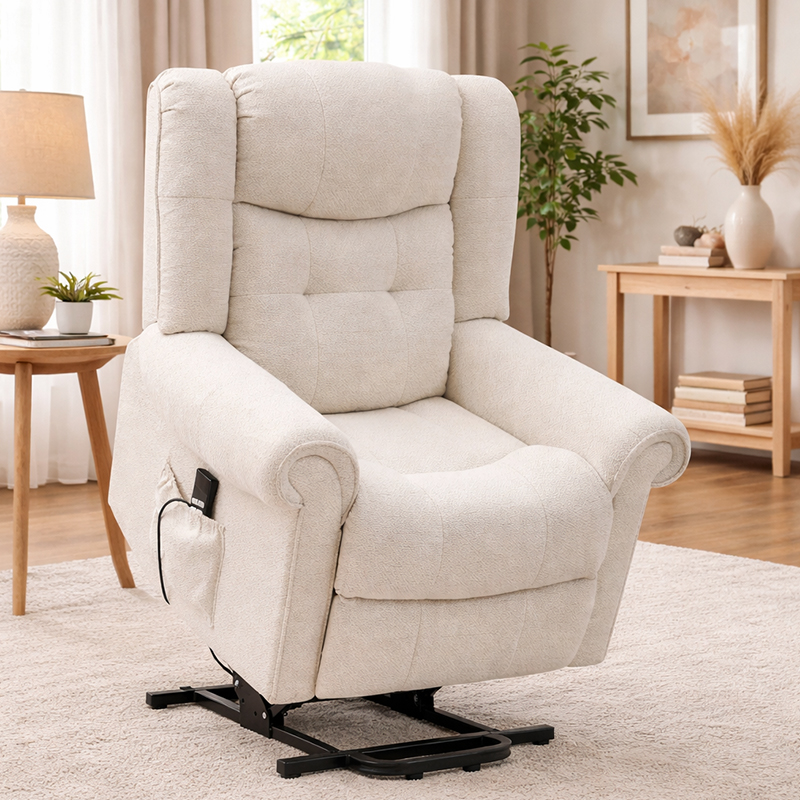 Chenille potestas levare sellam recliner senes cum vibratione et calore trucido