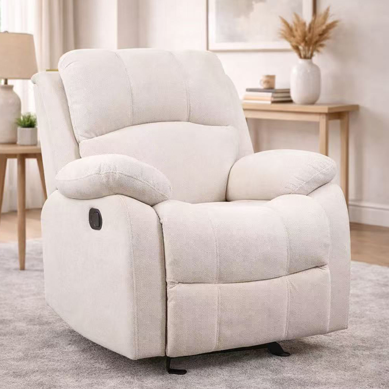 Spirabile cutis comfortable fabricae mollis padded manual recliner sellam