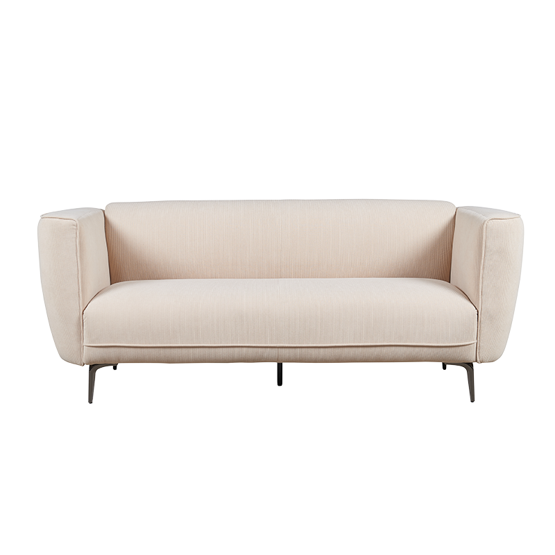Modern corduroy ascensum loveseats lectum cum metallum pedes