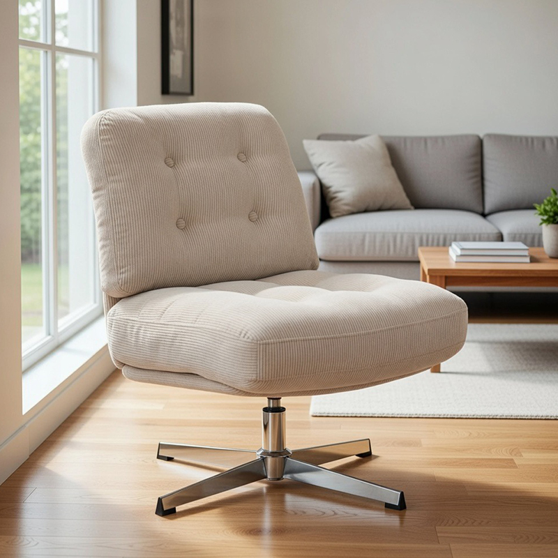 Sine armis officium desk sella rotae, corduroy padded modern swivel vanitas sella officium sella