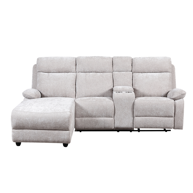 Chenille chaise sectionis stibadium cum Ottomanico