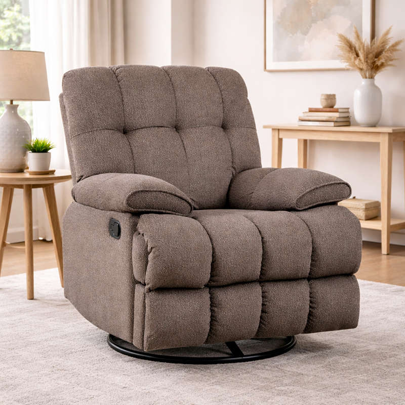 39.8'' Cathedra Manual Reclinatoris cum Swivel et Rocker