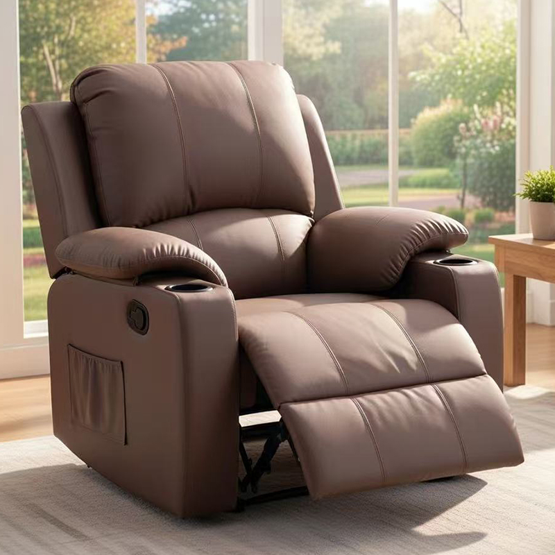 Overstuffed Reclinator Single Sofa Cathedra Manual Recliner Cathedra