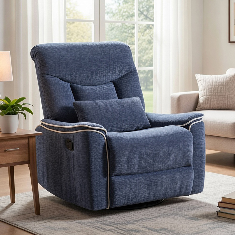 Magna Sedes Ciceronis Chenille Recliner cum Swivel et Rocker 
