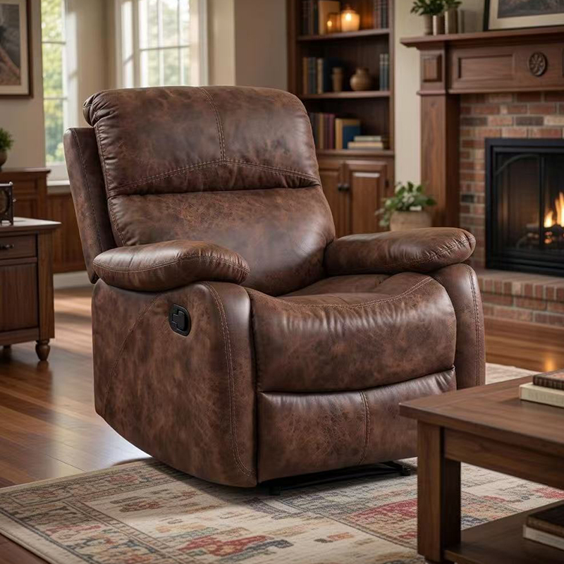 Classic and Traditional Manual Reclinator Cathedra cum Overstuffed Arms and Back