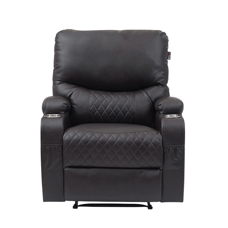 Supersunt Faux Leather Graecorum Reclinator Cathedra cum Duo Calicem Habitum