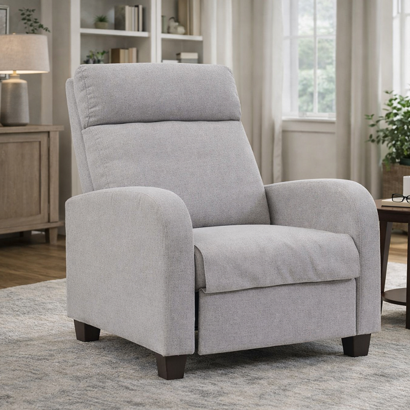 Domus Theatrum Seating cum Lumborum Support Overstuffed High-Density Spongia repelle Recliners Armchair pro sessorium