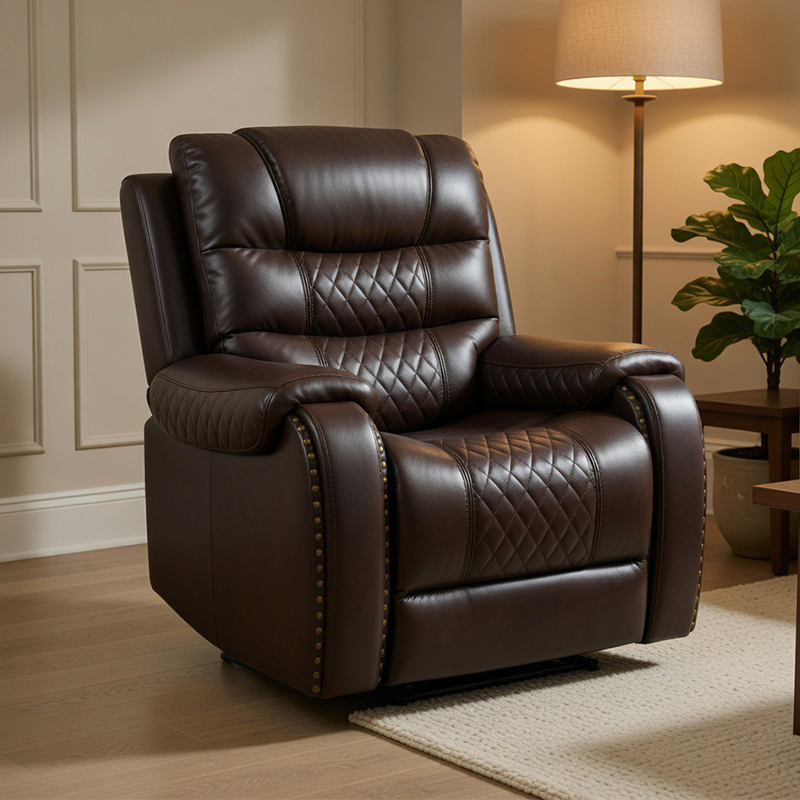 Faux Leather Power Recliner 