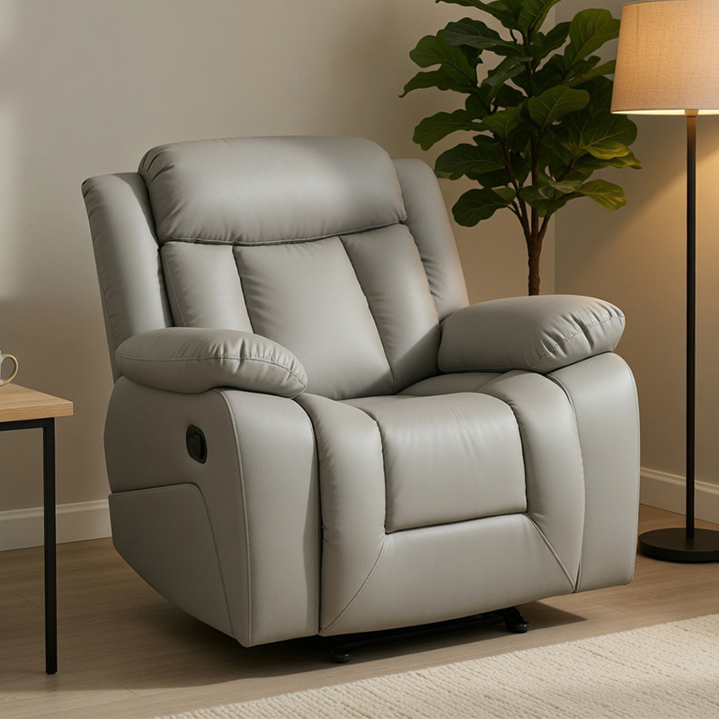 Manual faux Leather Glider Rocker Recliner