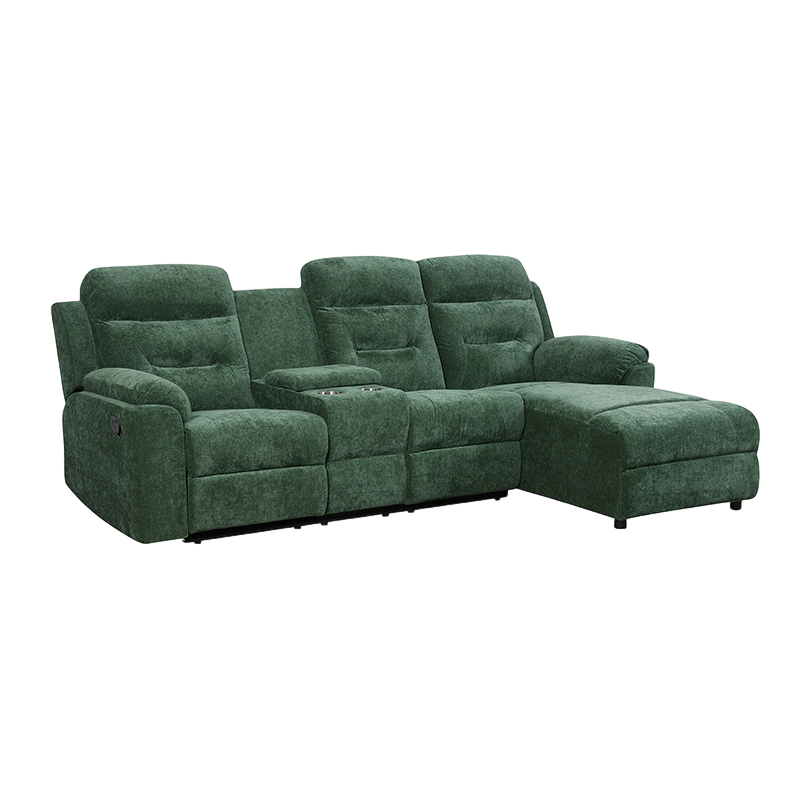 III personam Viridis Manual recubans Chaise Sectional cum at Console